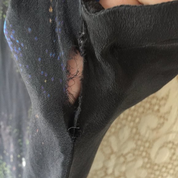 Butterfly Print Silk Top/Dress Vintage - Picture 11 of 11